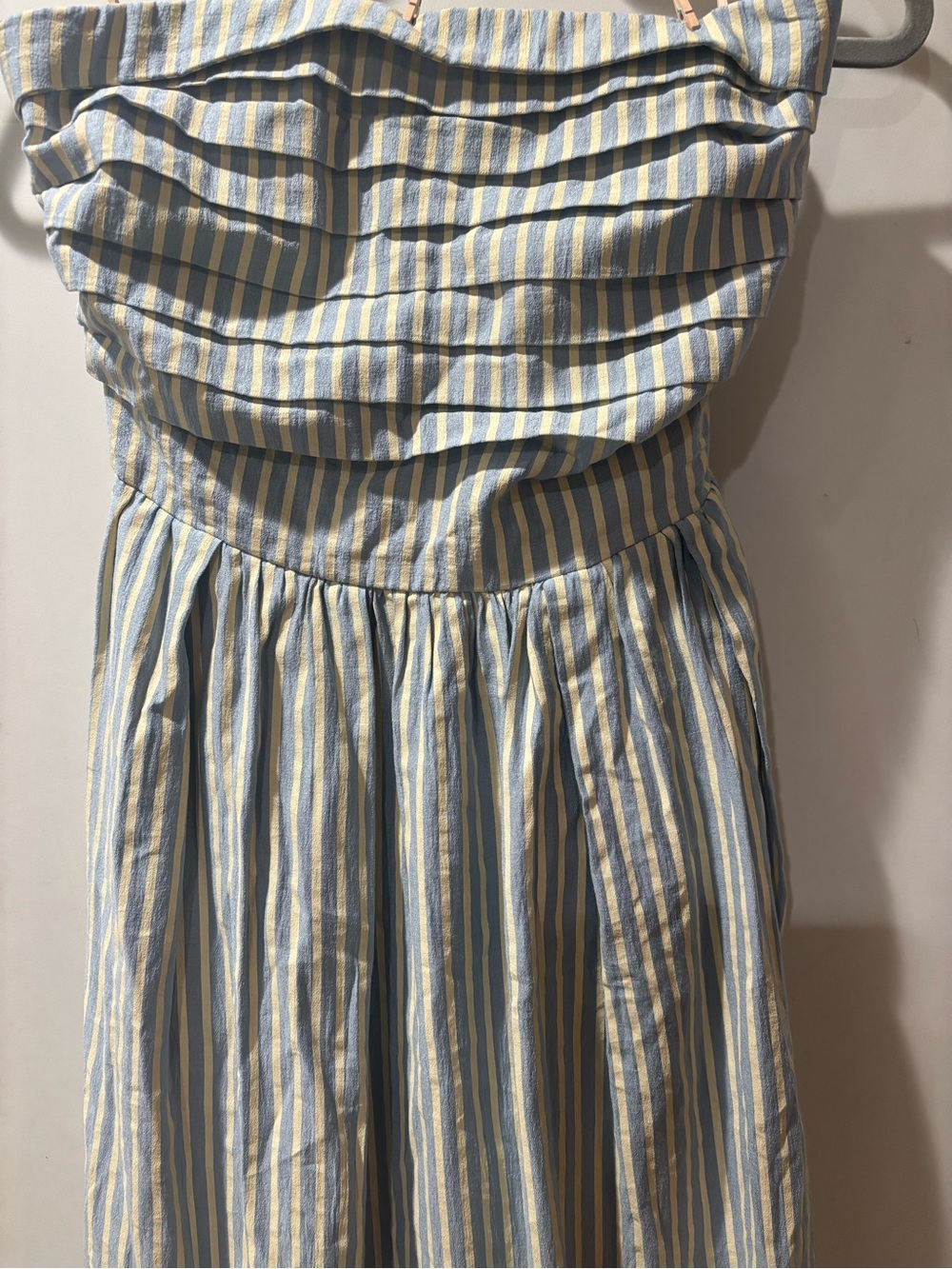 By Together Striped Strapless Tube Maxi Dress in Blue and Cream - Picture 4 of 12